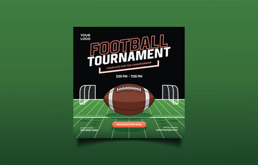 Football Tournament Championship Poster with Registration Details