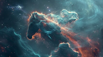 Fototapeta premium The Horsehead Nebula with intricate details