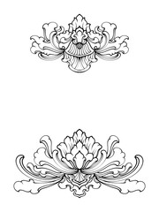 vintage floral frame