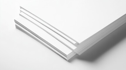 Stacked white paper sheets