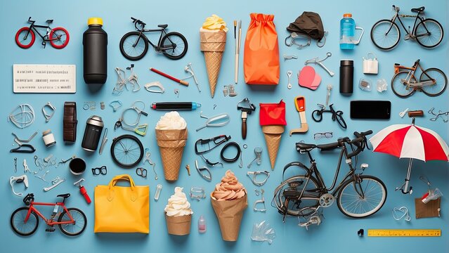 "45 Cycling Outline Icons: Linear Collection with Editable Stroke"