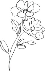 Hand drawn flower