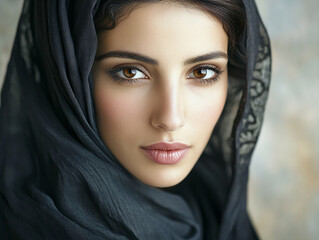 Naklejka premium Middle Eastern Arab beauty close-up