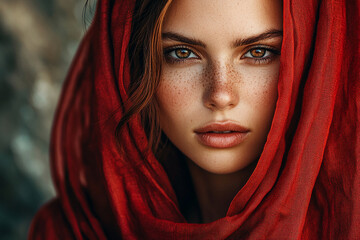 Naklejka premium Middle Eastern Arab beauty close-up