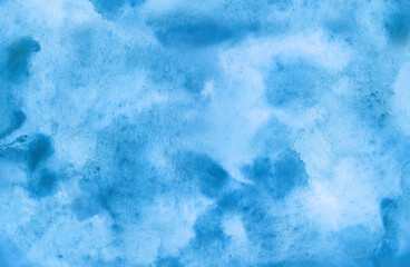 Abstract artist-made texture. Blue ink. Versatile hand painted artistic background for creative design projects: posters, websites, banners, cards, prints, wallpapers. Raster image.