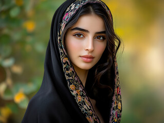 Middle Eastern Arab beauty close-up