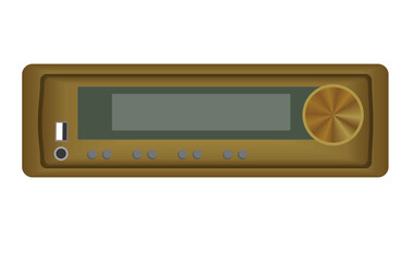 Car stereo system. vector illustration