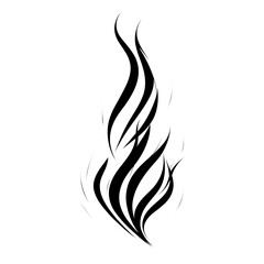 Fototapeta premium Hand-Drawn Flame Line Art PNG – Fire Element Illustration