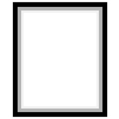 Rectangular black photo frame