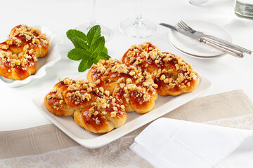 Mucenici, Romanian traditional milk bread braid..