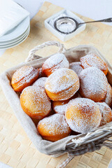 Traditional Easter cookies with icing sugar, homemade...