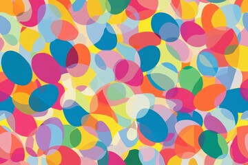 Colorful Abstract Swirling Ovals Pattern