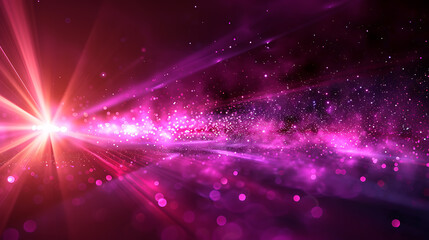 Abstract Digital Starburst Effect – Futuristic Neon Light Explosion