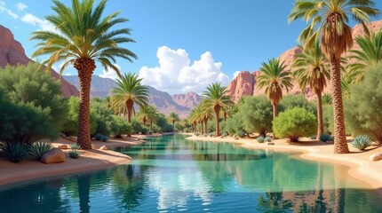 Fototapeta premium River with forest view