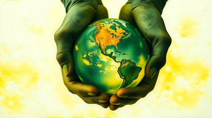 Holding our beautiful Earth in our hands reminds us of our responsibility to nurture it!  Let's unite for a brighter, greener future! 