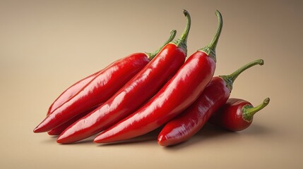 dry hot red chili pepper isolated,studio background