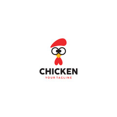 chicken restaurant logo design vector illustration