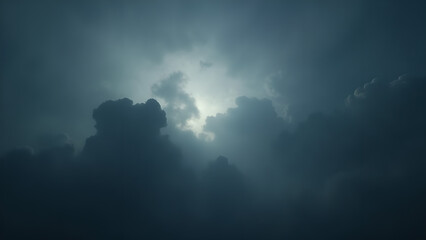 Naklejka premium Dramatic Ominous Clouds Before the Storm Arrives