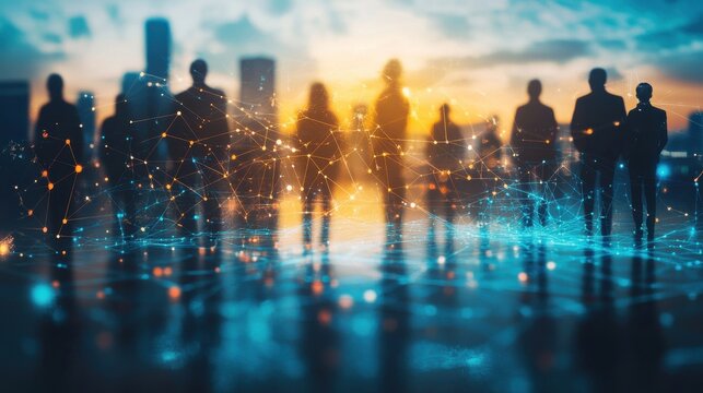 Global business network connecting people on worldwide - Powered by Adobe