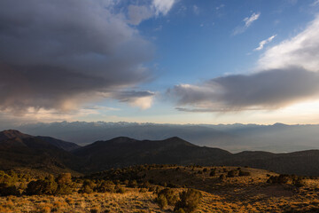 Clouds over the ancient bristlecone forest, home to the oldest trees on Earth.