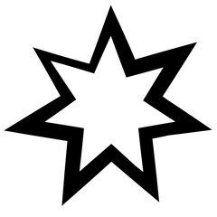Abstract black star icon