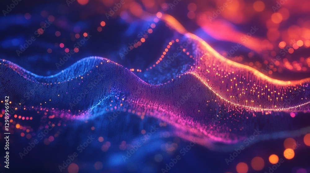 Poster abstract visualization of hr analytics with data charts and graphs