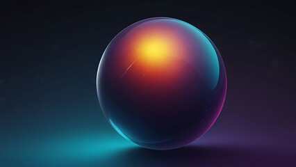 Glowing crystal ball, 3d rendering. Computer digital drawing.