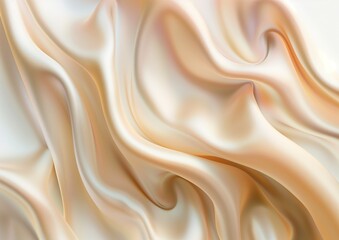 A close-up of a soft, flowing cream-colored fabric with subtle curves and folds.
