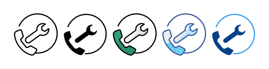 Tech Support Icon Set Multiple Style Collection