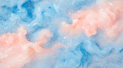 Fototapeta premium Abstract Pastel Pink Blue Glitter Slime Texture Background