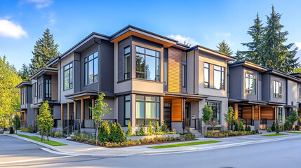 real estate luxury modern townhouses in residential villas