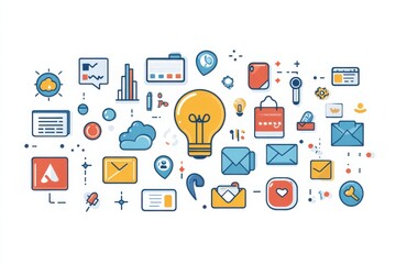 Fototapeta premium Creative graphical representation of innovation and modern technology concepts