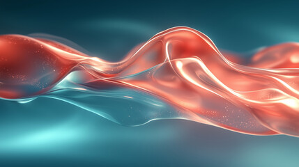 Obraz premium Abstract flowing waves in vibrant colors