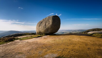 mountain landscape with blue sky and clouds