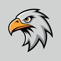 eagle head vector silhouette, hawk head silhouette vector.