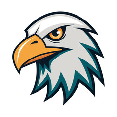 Eagle head silhouette vector illustration.
