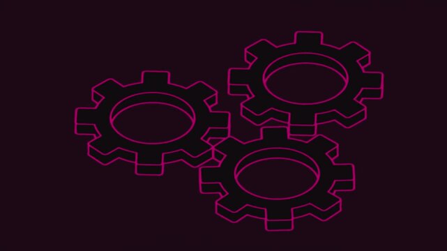 Abstract Background with Gears, Vector Gear Mechanism Art