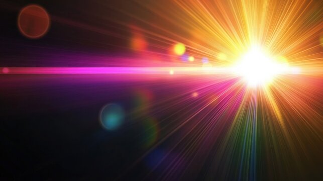 lens flare effect on black background abstract sun burst sunflare for screen mode using sunflares nature abstract rainbow colourful backdrop blinking sun burst lens flare optical rays