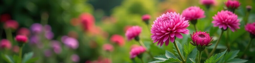 Delicate globe amaranth blooms in a lush garden, botanicals, floral arrangements