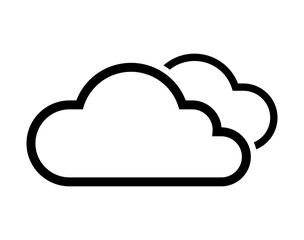 cloudy weather icon symbolizing overcast sky conditions.