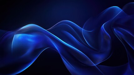 Naklejka premium Futuristic blue digital background with glowing lines and patterns, ideal for sci-fi and tech themes.
