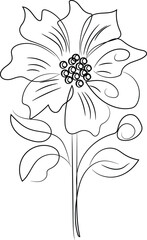 hand drawn flower
