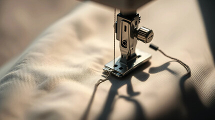 Shot of detail of sail stitching on a sewing machine