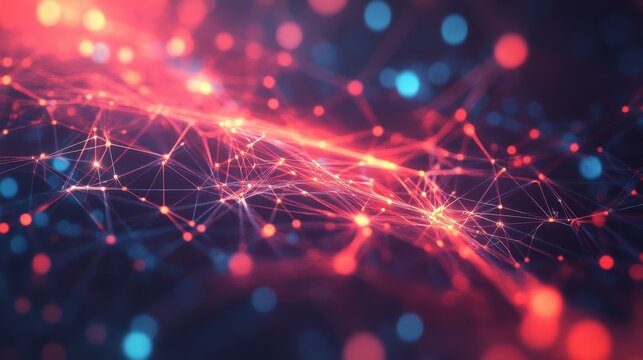 Abstract network of business data points.