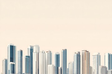 Obraz premium A Stunning City Skyline with Modern Architecture