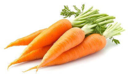 a group of carrots with leaves