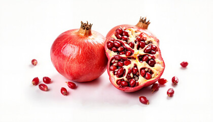 Pomegranate seeds in bright studio setting, festive Rosh Hashanah symbol