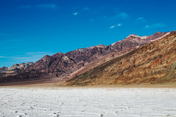 Colorful mountains in Death Valley, California.
