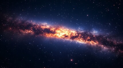 Obraz premium a blue and orange nebula in space