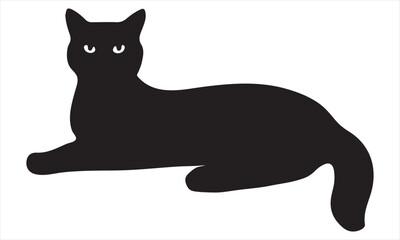 black cat vector illustration